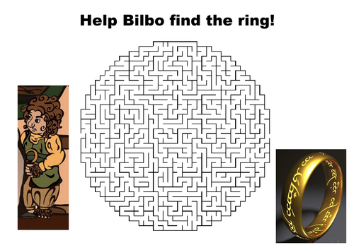 Help Bilbo find the ring - The Hobbit maze puzzle