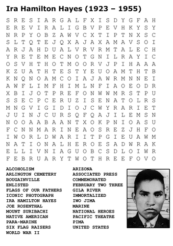 Ira Hayes - Iwo Jima Word Search