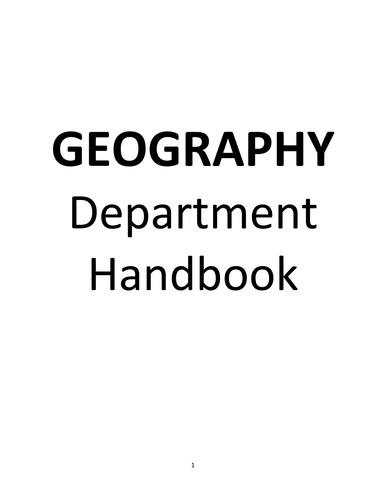 Subject Handbook (Geography)