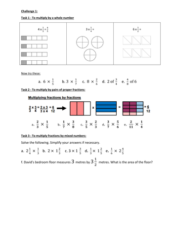 Multiplying fractions by a whole number