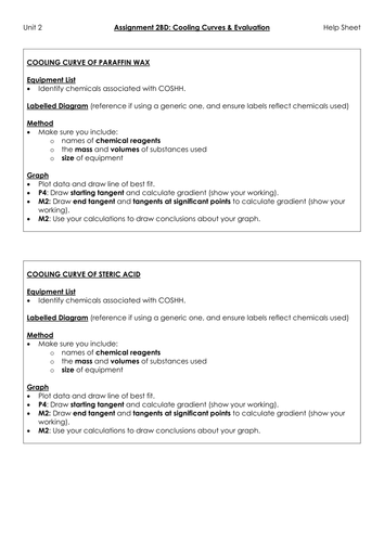 BTEC NQF L3 Applied Science: Unit 2: Assignment B: Help sheets