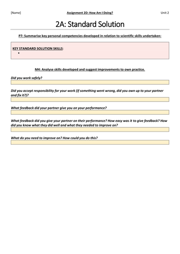 btec applied science unit 2 assignment d example