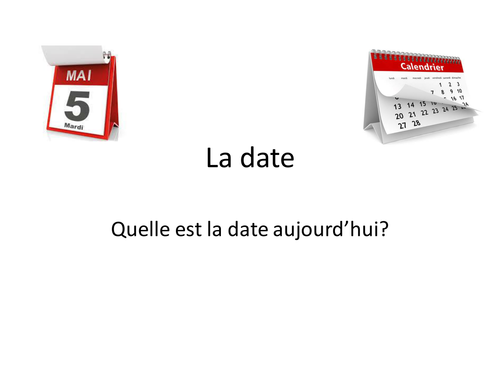 La date - how to say the date in French
