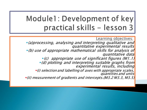OCR A level Biology Module 1 lesson 3 analysis
