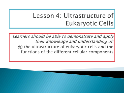 OCR A level biology- Module 2 - lesson 4 - Ultrastructure of eukaryotic cells