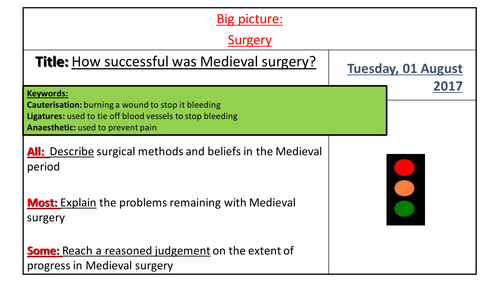AQA 8145 Medicine - Medieval Surgery