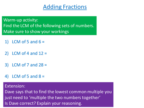 Adding Mixed Number Fractions