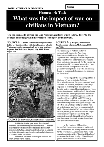 What was the impact of war on civilians in Vietnam?