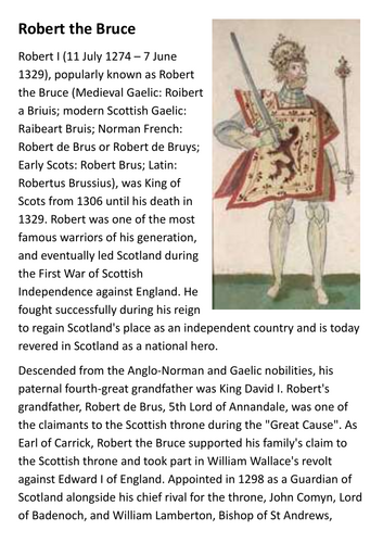 Robert the Bruce Handout