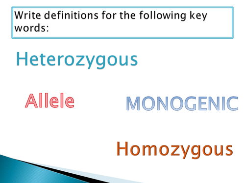 NEW SPEC - A level biology - OCR - Module 6 Genetics - Chapter 2 Inheritance - Monohybrid