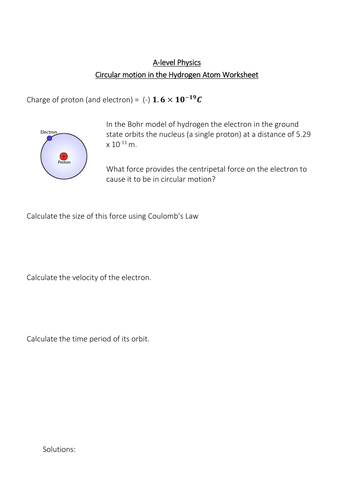 Centripetal forces worksheet with solutions
