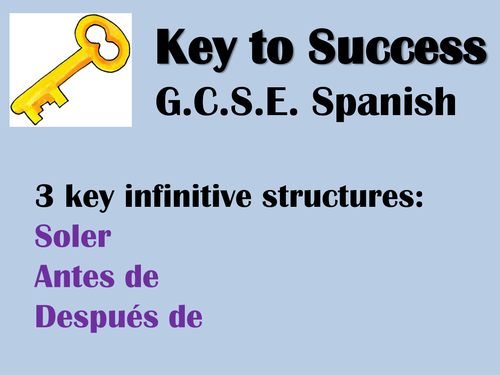 3 KEY INFINITIVE STRUCTURES FOR G.C.S.E.