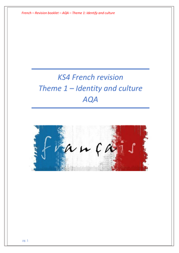 Revision booklet French new GCSE AQA