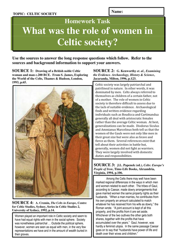 What was the role of women in Celtic society?
