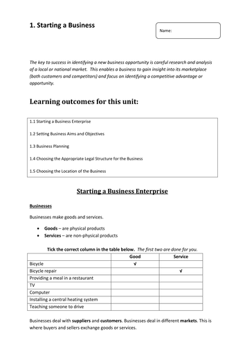 3.1 Setting up a Business