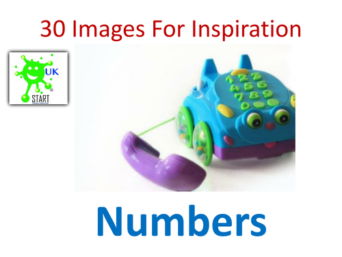 Visuals. 30 Images of Numbers. STEM.