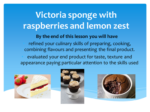 GCSE Food and Nutrition lesson for Victoria sponge