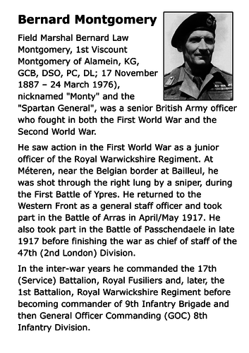 Field Marshal Bernard Law Montgomery Handout