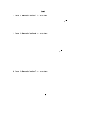 Locus Loci And Construction Worksheets Teaching Resources