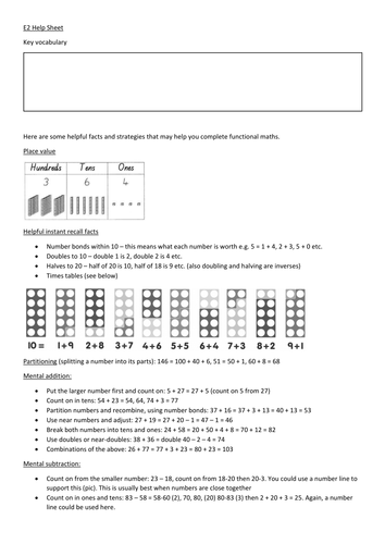 entry-level-2-functional-skills-maths-help-sheet-revision-teaching