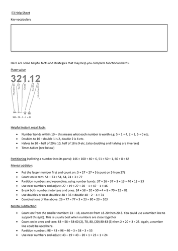 entry-level-3-functional-skills-maths-help-sheet-revision-teaching