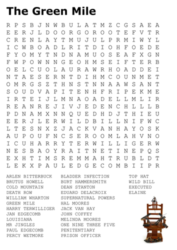 The Green Mile Film Word Search