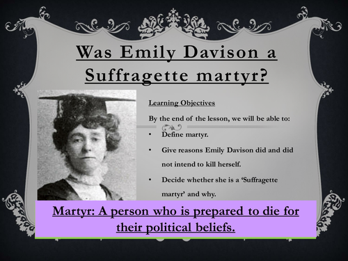 Emily Davison Martyr Mystery Lesson