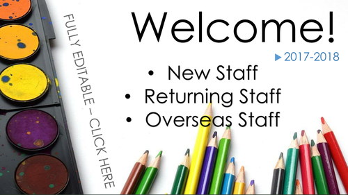 Welcome Staff Presentation Template