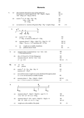 M1 Solomon Questions And Mark Schemes Arranged By Topic Teaching Resources