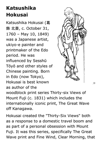 Katsushika Hokusai Handout