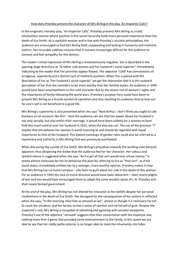 Mrs birling responsibility image