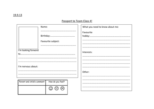 Editable passport homework.