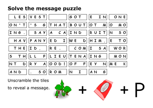 Solve the message puzzle from Forrest Gump