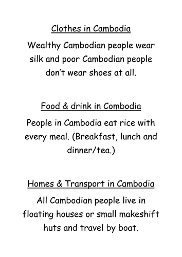 Geography - South East Asia Statements.