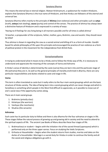 Hinduism and Human  Life