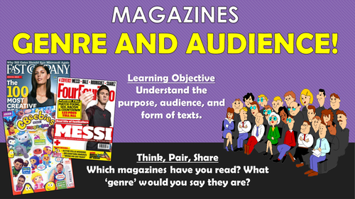 Magazines - Genre and Audience! (Writing Front Covers)