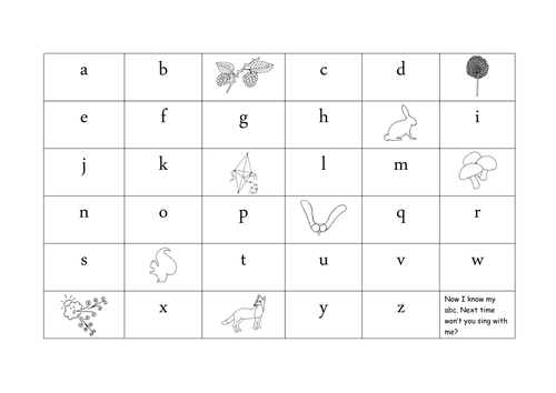 Alphabet writing bingo mats.