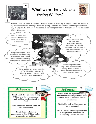 Solving the problems facing William I