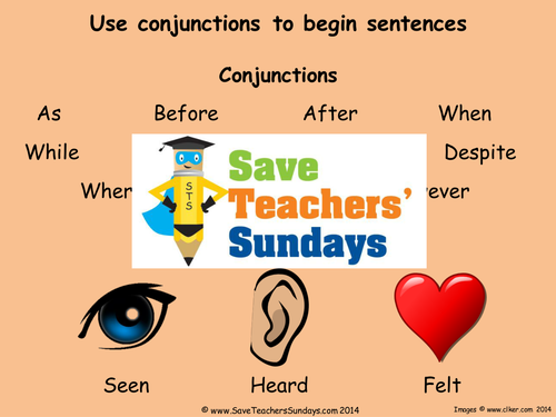 Connective Openers Worksheet, Slide and Lesson Plan (Recounts)