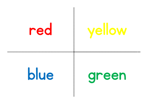 Colour sight words