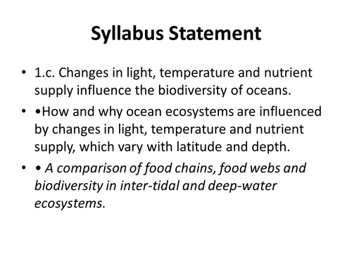 OCR B - Ocean Nutrients and Productivity - Exploring Oceans
