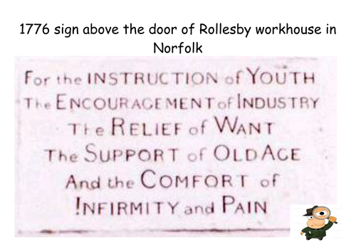 Sources exploring life in a workhouse