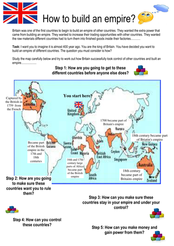 How  did Britain build an empire Thinking skills  activity