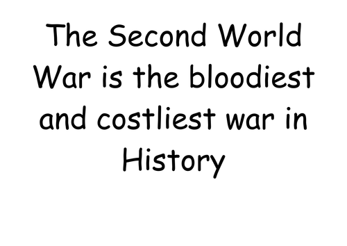 Why should we remember World War Two statements