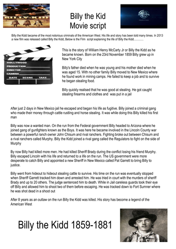 Billy the KIdd | Teaching Resources