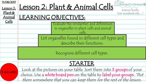 AQA TRILOGY PLANT & ANIMAL CELLS