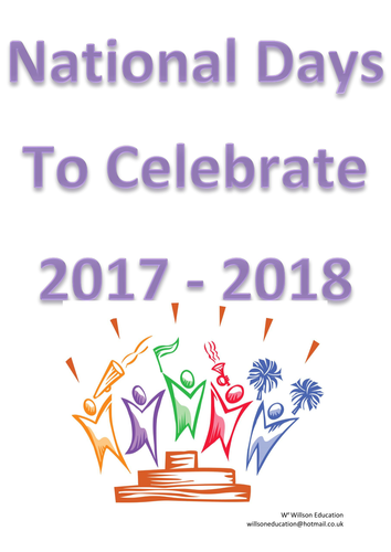 national-days-of-celebration-2017-2018-teaching-resources