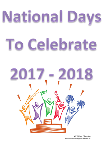National Days Of Celebration 2017-2018