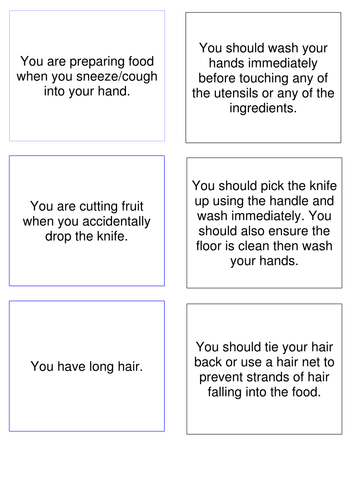 Food hygiene flashcards