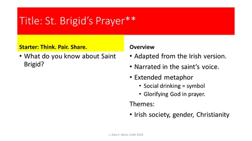 Brigid prayer saint